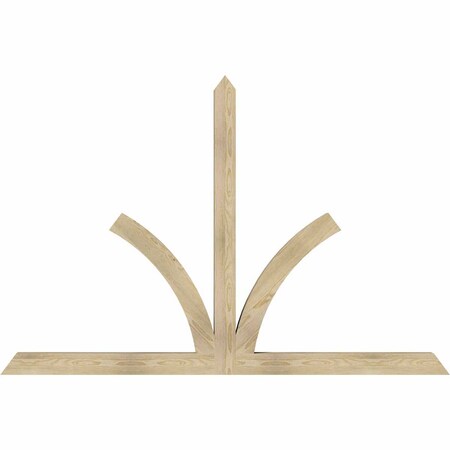 Ekena Millwork Richland Rough Sawn Timber Gable Bracket, Douglas Fir, 84"W x 56"H x 4"D x 4"F, 16/12 Pitch GBW084X56X0404RIC00RDF